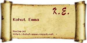 Kohut Emma névjegykártya